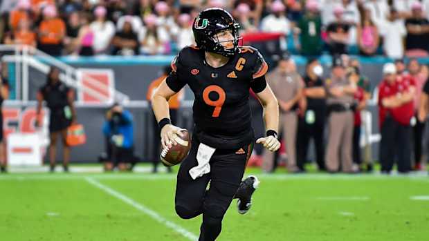 Miami quarterback Tyler Van Dyke